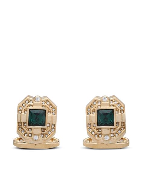 cufflinks dolce gabbana|Designer gold cufflinks with gemstones .